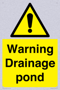 Warning Drainage pond